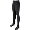thumbnail image 2 of TOURNAMENT w/Pipe Softball Pant - BLACK,ROYALPIPE - M, 2 of 8