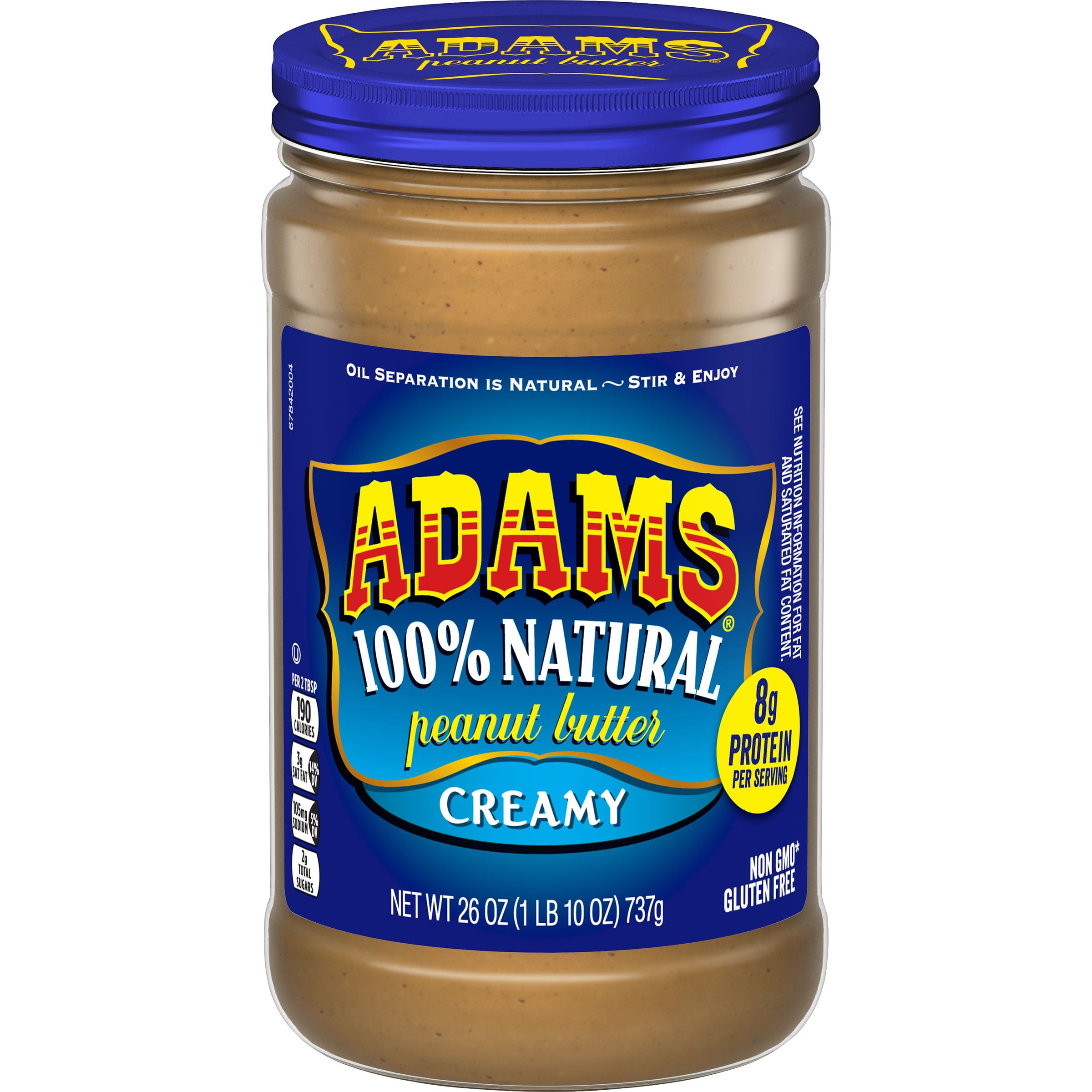 Adam's 100 Natural Creamy Peanut Butter, 26Ounce