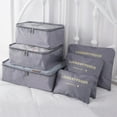 thumbnail image 1 of 7/6Pcs Set Travel Organizer Storage Bags Portable Suitcase Packing Set Storage Cases Luggage Organizer Clothes Shoe Tidy Pouch 6pcs Gray, 1 of 6