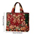 thumbnail image 6 of Christmas Quilted Tote Bag for Women, Large Reusable Shopping Bag, Holiday Print Shoulder Handbag, Grocery Travel Gift Tote Purse, 6 of 6