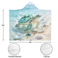 thumbnail image 3 of Fashion Sea Turtle Wearable Blanket Hoodies for Women Men Adults Sea Turtle Lovers Cozy Plush Shells Sea Turtles Hooded Blankets for Home Camping Decor Birthday Mom Mother's Day Gifts 50X60 Inch, 3 of 5
