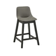 thumbnail image 3 of Weston Home Egleston Square Vegan Leather Low Back Counter Height Chair, Gray, Set of 2, 3 of 7