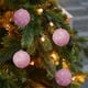 thumbnail image 5 of Adorno de Navidad Bola de Espuma 3D Flocado Esfera Texturizada | Macaron Pastel Rosa Azul Crema Blanco | Sensación de terciopelo hecho a mano suave y ligero | Accesorio colgante decorativo de 8, 5 of 6