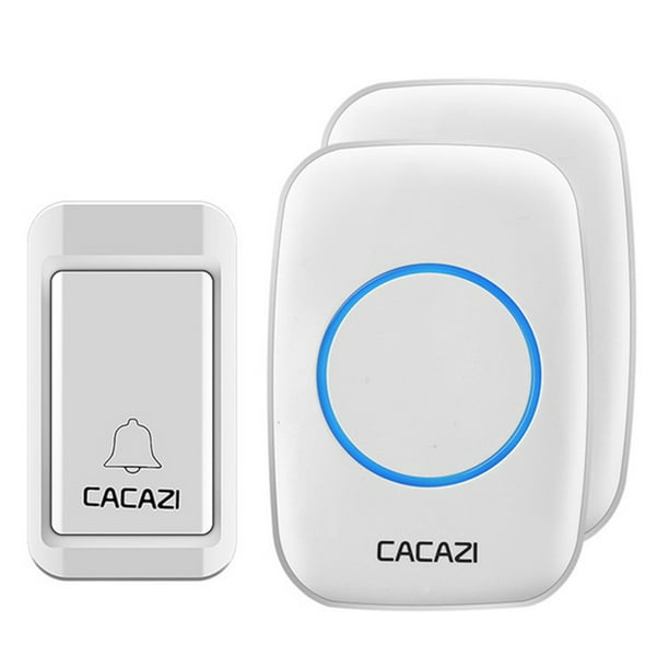 CACAZI Waterproof Wireless Doorbell Smart Remote Door Bell Chime Battery Selfpowered