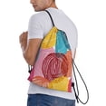 thumbnail image 3 of Easygdp Colorful Wool Balls Drawstring Backpack, Beach Sackpack, Travel Sackpack Lightweight for Sports, Gym, Travel, Swimming - Small, 3 of 9