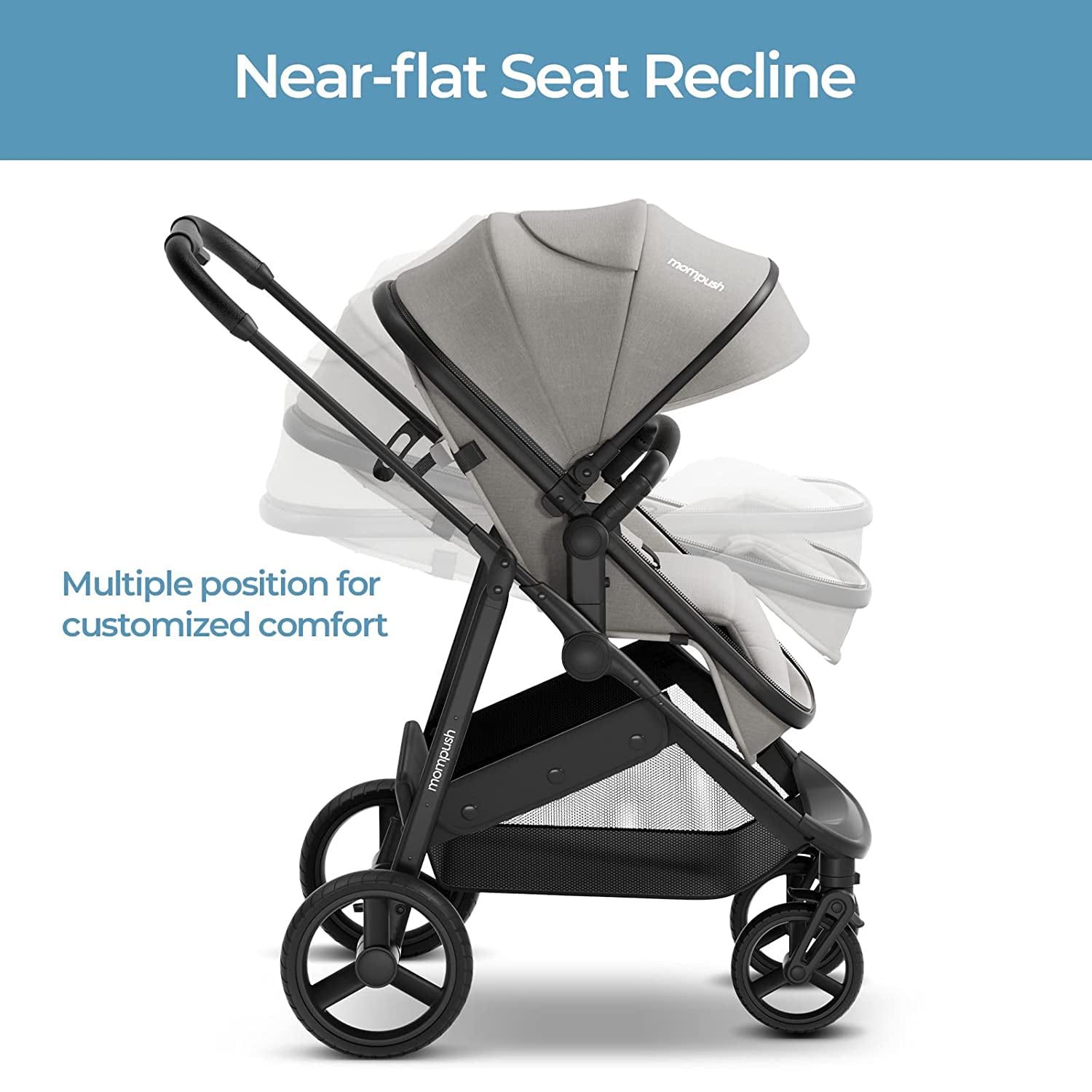Buy Mompush Wiz Baby Stroller with True Mode for Newborn and Toddler Convertible
