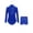 Blue, variant on Haitryli Kids Boys Shiny Rhinestone Gymnastics Leotard Long Sleeve Dance Bodysuit Skating Jumpsuit & Shorts Set Blue 8