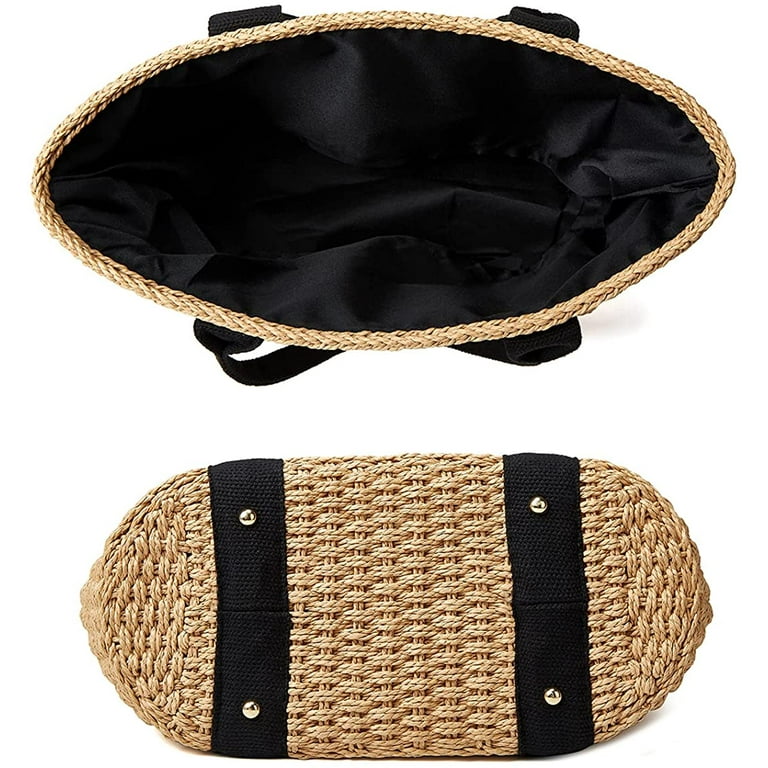 Women's Handmade Straw Purse for Summer - Large Tote Beach Women's Handmade Straw Purse for Summer - Large Tote Beach