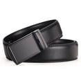 thumbnail image 2 of Paquete de 2 cinturones de trinquete para hombre - Cinturón de cuero para hombre para jeans casuales - Ajuste de cintura de 36 "a 44" ajustable 110-130 cm, 2 of 4