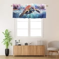 thumbnail image 2 of Watercolor Sea Turtle Kitchen Curtain Valances Beach Nautical Theme Thermal Insulated Room Darkening Curtain for Dinning Room 54 by 18 in, 1 Panel, 2 of 6