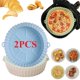 thumbnail image 2 of Freidora de aire reutilizable, olla de silicona, bandeja de horno para Pizza, cesta de silicona, pollo frito, parrilla, sartén, estera para cocina, 2 unidades, 2 of 4