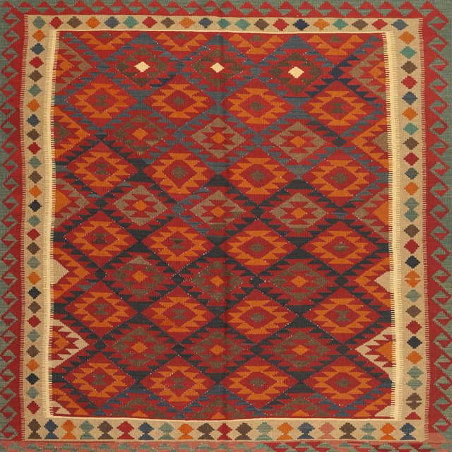 Ahgly Tapis d'Intérieur Lavable en Machine Carré Contemporain Marron Clair, 5 Pieds Carré