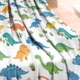 thumbnail image 3 of Colorful Dinosaurs Cacti Pattern Blanket,Comfortable Soft Lamb Wool Throw Blanket,All Season,Warm Lightweight Blankets for Sofa Bed Couch Living Room Chair,40"x50", 3 of 4