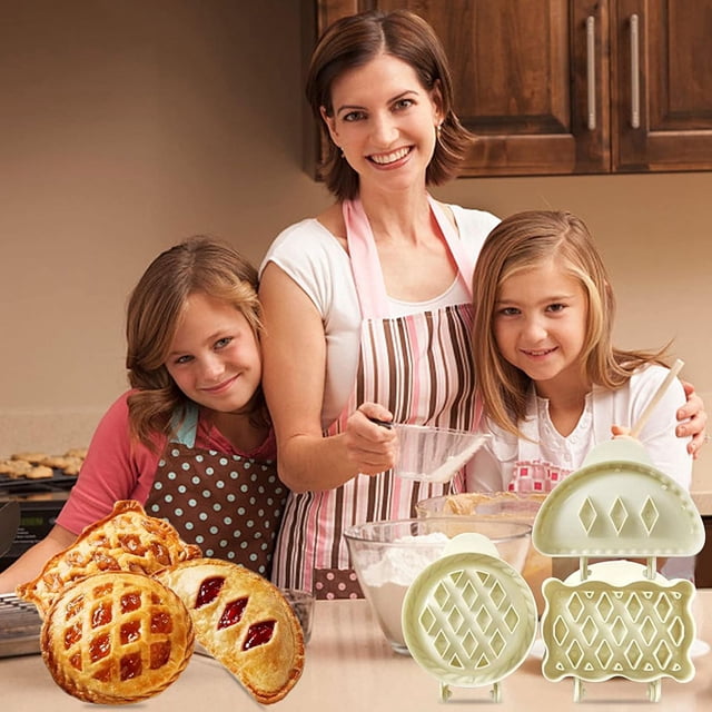 Juego de moldes para tartas en miniatura, molde para tartas de bolsillo con forma de celosía, molde de masa de plástico ABS