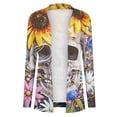 thumbnail image 4 of Abrigo estampado a la moda para mujer, cárdigan de manga larga, blusa informal holgada, Tops Pompotops  qwe21032, 4 of 4