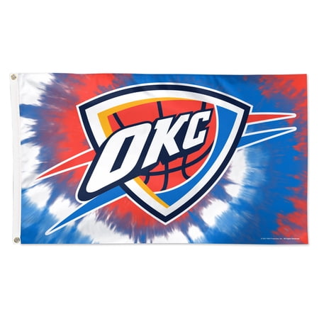 WinCraft Oklahoma City Thunder 3 x 5 Tie-Dye Deluxe Single-Sided Flag
