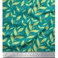 thumbnail image 1 of Soimoi Green Poly Georgette Fabric Black Berries & Leaves Print Fabric by the Yard 42 Inch Wide, 1 of 3