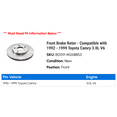 thumbnail image 2 of Front Brake Rotor - Compatible with 1992 - 1999 Toyota Camry 3.0L V6 1993 1994 1995 1996 1997 1998, 2 of 2