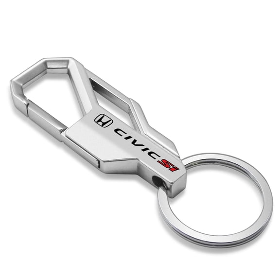 Honda Civic Si Silver Carabiner-style Snap Hook Metal Key Chain