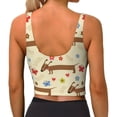 thumbnail image 4 of Uemuo Dachshund Dog And Flower Pattern Women's Sports Bra - High Impact Support, Breathable, and Comfortable Athletic Bra for Running, Yoga, and Workouts, 4 of 9