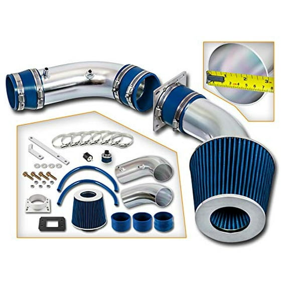 Rtunes Racing Cold Air Intake Kit + Filter Combo BLUE Compatible For 88-95 Toyota 4Runner / Pick Up / T100 3.0L