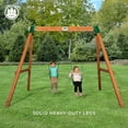 thumbnail image 5 of Backyard Discovery Durango Cedar Wood A-Frame Swing Set, Two Belt Swings, Pinch-Free Ropes, 5 of 8