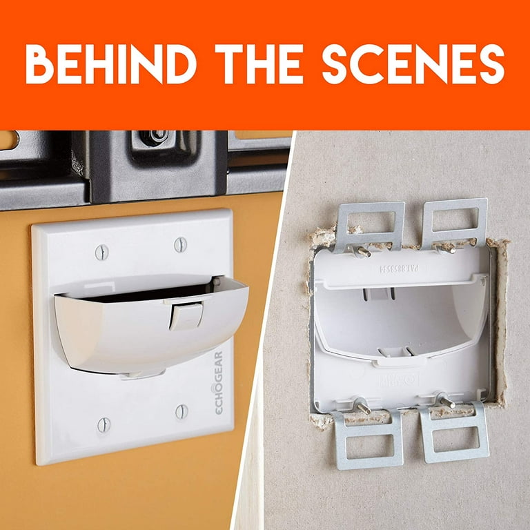 In-Wall Cable Hider for Wall Mount TV- Dual Gang Pass Through