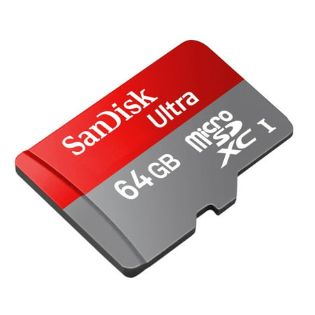 SanDisk Ultra 64GB Class 6 Camera & Cell Phone microSDXC Memory Card w/Adapter