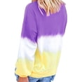 thumbnail image 3 of Sudadera de manga larga para mujer Colorblock Tie Dye Printed Pullover Tops Xemadio WMPH-1197-42, 3 of 6