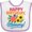 White and Lavender, variant on Inktastic Happy Birthday Mommy Floral Design Boys or Girls Baby Bib