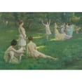 thumbnail image 2 of Julius Leblanc Stewart 18x14 Gold Ornate Wood Frame and Double Matted Museum Art Print Titled - Les Chasseresses (1899), 2 of 4