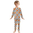 thumbnail image 3 of Basketballs Stripes Pattern Cotton Pajamas 2 Piece Set Sleepwear Soft and Comfortable Homewear Nightwear, 3 of 7