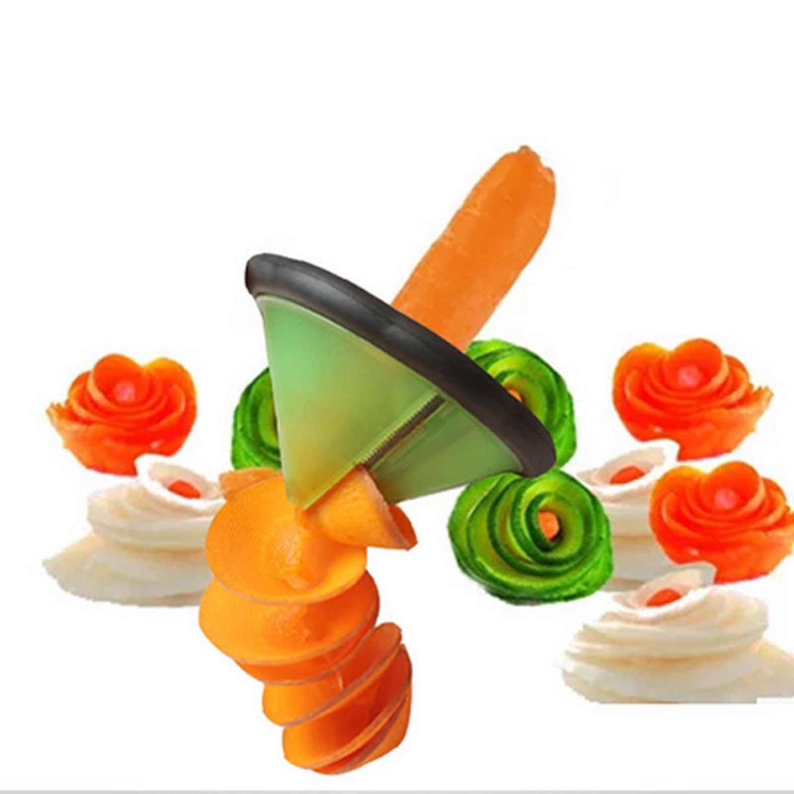 TIMIFIS Kitchen Gadgets Pretzel Cutlery Stainless Steel Salad Roller Set Carrot Cucumber Carving Knife Roller Shredder Modeling Knife Kitchen & Dining