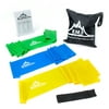 Black Mountain Products Therapy Exercise Bands with Resistance Band Carrying Case, Door Anchor and Starter Guide