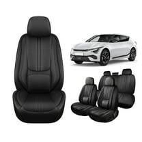 Faifani Car Seat Covers For Kia For EV6 2022-2024 2025, Waterproof Nappa Leather Auto Seat Protectors with Lumbar Support, Luxury Automotive Interior Accessories
