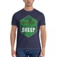 thumbnail image 5 of Camiseta "Wood For Sheep" de algodón puro para hombre, informal, cuello redondo, manga corta, C-Catan, 5 of 7