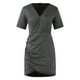 thumbnail image 4 of Vestido sexy de lentejuelas con cuello en V y manga corta para mujer - Color liso, corte ajustado, poliéster - Elegante vestido de fiesta para veladas, bodas y salidas nocturnas, 4 of 5