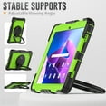 thumbnail image 5 of For Lenovo Tab M10 Plus (3rd Gen) Case 10.6 inch, 360 Rotating Shockproof Cover with Stand, Handle, Shoulder Strap (TB-X6C6/TB-X606), Lime Panel, 5 of 7