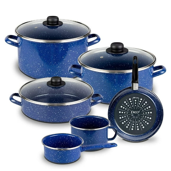 Batería Ekco 28824/92882 9 piezas Azul Marino EKCO BATERIA DE COCINA