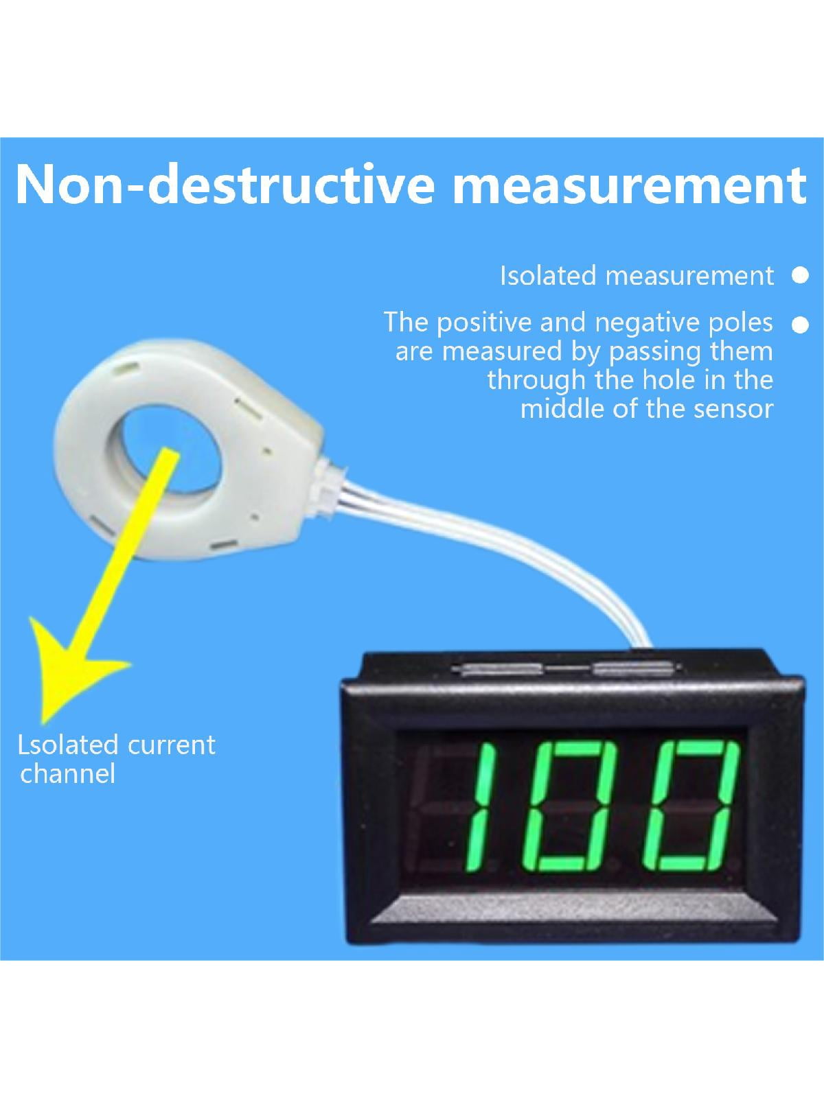 Digital Voltmeter Ammeter DC120V 50-400A Amp Voltage Current Meter Tester 3 Bits Colorful LED Display Panel