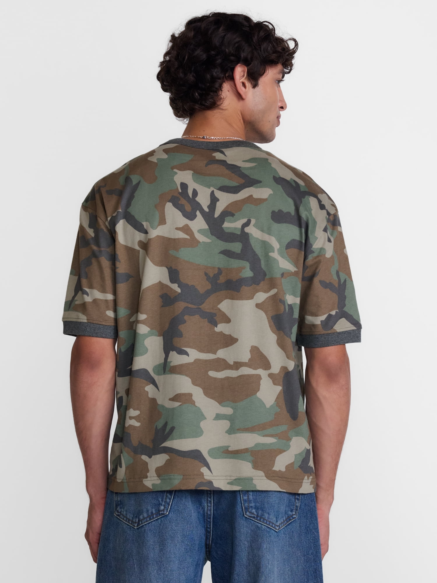 No Boundaries Cotton Ringer Tee, Men's & Big Men’s XS-3XL