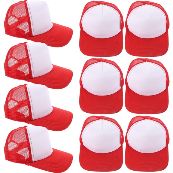 WRISTBIQUE 10pcs Sublimation Baseball Caps Polyester Red Elegant Hats for Women