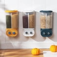 thumbnail image 3 of Wall-Mounted Dry Food Storage Dispenser Grains Rice Box kitchen organization essentials Candy essentials cereal dispenser Organizer 6 Grid Yellow, 3 of 8