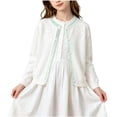 thumbnail image 3 of Abtuhar Toddler Kids Boys Girls Fall Winter Cardigan Coat Hollow Floral‑knit Round‑neck Coat for 1‑10 Years, 3 of 5
