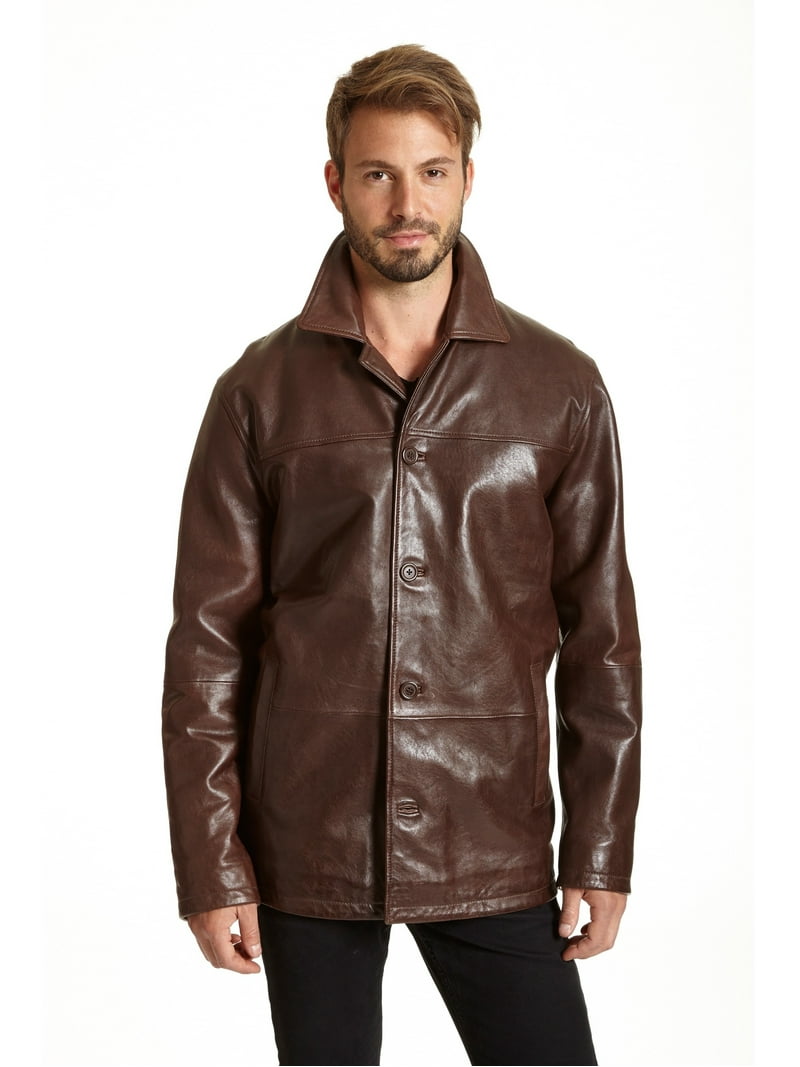EXcelled Men's Lamb Leather Car Coat (Tall Sizes) - Walmart.com