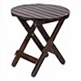 thumbnail image 3 of Adirondack Round Folding Table - Burnt Brown, 3 of 4