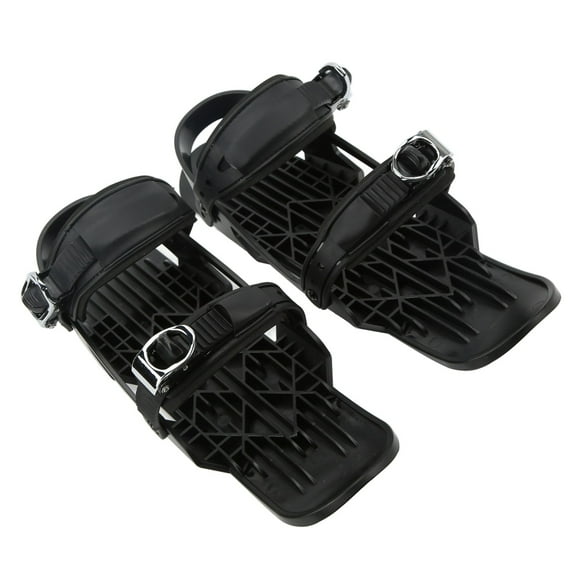 Mini Ski Boots, Black Free Size Mini Ski Skates Metal Buckle With Storage Bag For Competition