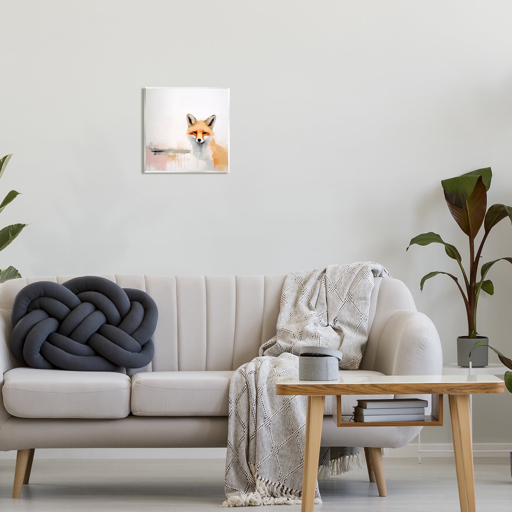 Stupell Industries Abstract Fox Portrait Animals & Insects Painting Unframed Art Print Wall Art, 12 x 12