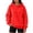 Red, variant on Women's Oversized Hoodies Drop Shoulder Fleece Long Sleeve Hooded Sweatshirts Fall Winter Causal Solid Pullover Hoodies, 2XL