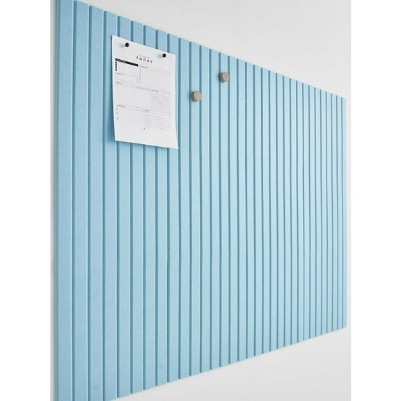 Large Cork Boards for Walls Black Felt Alternative - Slat Wall Paneling, Bulletin Board Tiles for Home Decor, Push Pin Corkboard Organizer for Office, Classroom-12-Pack Panel Kit (adult Blue)